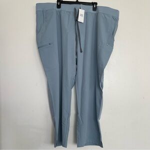Women’s FIGS Yola with Yoga Waistband Skinny Scrub Pants Dusty Blue 4895 6XLP